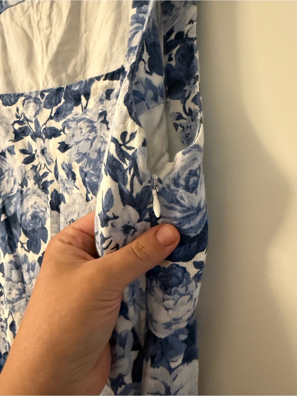 Abercrombie & Fitch Blue White Floral Square-Neck Mini Dress - Picture 6 of 9